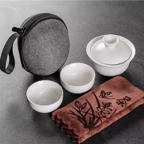 Teeservice Für Erwachsene Outdoor Set Aus Porzellan Chinesisch Mit Business Kungfu Handtuch Und Heim Tee Reiseschale Tragbar Für Tasche(E) von MAYINGLON