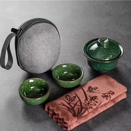 Teeservice Für Erwachsene Outdoor Set Aus Porzellan Chinesisch Mit Business Kungfu Handtuch Und Heim Tee Reiseschale Tragbar Für Tasche(G) von MAYINGLON