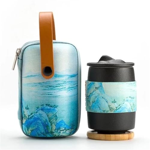 Teeservice Für Erwachsene Teegeschirr Set Moderne Einfachheit Haushalt Outdoor Tragbar Camping Teeset Keramik Cracker Tasse Büro Kung Fu Teekanne Teekanne(B) von MAYINGLON