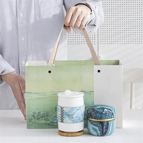 Teeservice Für Erwachsene Teegeschirr Set Moderne Einfachheit Haushalt Outdoor Tragbar Camping Teeset Keramik Cracker Tasse Büro Kung Fu Teekanne Teekanne(D) von MAYINGLON