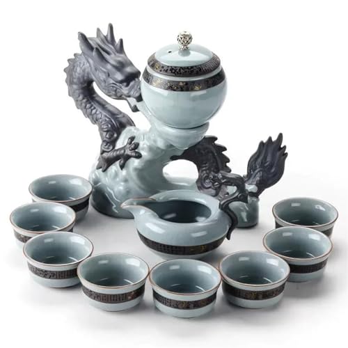 Teeservice Für Erwachsene Teekanne Und Teetassen-Set Aus Knochenporzellan Reise-Tee-Set Chinesisches Drachen-Tee-Set Kung-Fu-Tee-Set Teekanne(A) von MAYINGLON