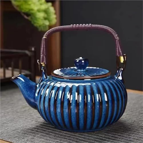 Teeservice Für Erwachsene Zubehör Ofen Ändern Teekanne Für Tee Brauen In Becher Schönheit Gesundheit Tee-Set 700ML Keramik Hause Griff Topf Zimmer(Type-A) von MAYINGLON