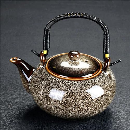 Teeservice Für Erwachsene Zubehör Ofen Ändern Teekanne Für Tee Brauen In Becher Schönheit Gesundheit Tee-Set 700ML Keramik Hause Griff Topf Zimmer(Type-C) von MAYINGLON