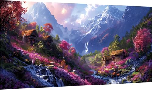 Diamond Painting Berg, 5D Diamond Painting Erwachsene Groß XXL Landschaft, DIY Full Drill Stickerei Cross Stickerei Set, Diamant Malerei Bastelset Erwachsene, für Deko Wohnzimmer 50x100cm 4-9928 Diamond Painting Berg, 5D Diamond Painting Erwachsene Groß XXL Landschaft, DIY Full Drill Stickerei Cross Stickerei Set, Diamant Malerei Bastelset Erwachsene, für Deko Wohnzimmer 50x100cm 4-9928 von MAYINGOU