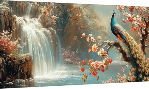Diamond Painting Erwachsene Groß XXL Pfau, Diamant Painting Bilder Blume, 5D DIY Stickerei Cross Stickerei Bastelset Erwachsene, Full Drill Diamant Malerei für Deko Wohnzimmer Geschenke 40x80cm 1-1643 Diamond Painting Erwachsene Groß XXL Pfau, Diamant Painting Bilder Blume, 5D DIY Stickerei Cross Stickerei Bastelset Erwachsene, Full Drill Diamant Malerei für Deko Wohnzimmer Geschenke 40x80cm 1-1643 von MAYINGOU