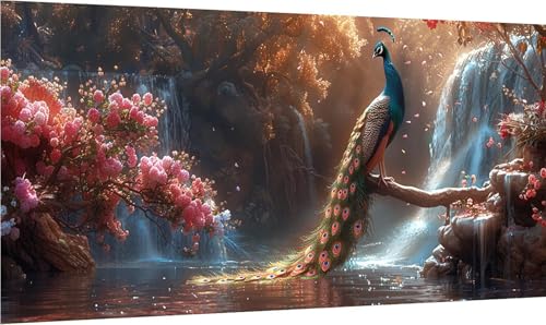 Diamond Painting Pfau, 5D Diamond Painting Erwachsene Groß XXL Blume, DIY Stickerei Cross Stickerei Set, Diamant Malerei Bastelset Erwachsene, Mosaikherstellung, für Deko Wohnzimmer 40x70cm 4-7986 Diamond Painting Pfau, 5D Diamond Painting Erwachsene Groß XXL Blume, DIY Stickerei Cross Stickerei Set, Diamant Malerei Bastelset Erwachsene, Mosaikherstellung, für Deko Wohnzimmer 40x70cm 4-7986 von MAYINGOU