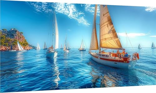 Diamond Painting Segelboot, 5D Diamond Painting Erwachsene Groß XXL Ozean, DIY Full Drill Stickerei Cross Stickerei Set, Diamant Malerei Bastelset Erwachsene, für Deko Wohnzimmer 40x85cm U-2974 Diamond Painting Segelboot, 5D Diamond Painting Erwachsene Groß XXL Ozean, DIY Full Drill Stickerei Cross Stickerei Set, Diamant Malerei Bastelset Erwachsene, für Deko Wohnzimmer 40x85cm U-2974 von MAYINGOU