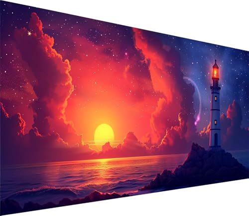 Diamond Painting XXL 100x200cm, Diamond Painting Erwachsene Sonnenuntergang, DIY Basteln Erwachsene Leuchtturm, Full Diamant Kunst Malerei Stickerei Set, Deko Wohnzimmer und Wanddeko Geschenke 3-4348 Diamond Painting XXL 100x200cm, Diamond Painting Erwachsene Sonnenuntergang, DIY Basteln Erwachsene Leuchtturm, Full Diamant Kunst Malerei Stickerei Set, Deko Wohnzimmer und Wanddeko Geschenke 3-4348 von MAYINGOU