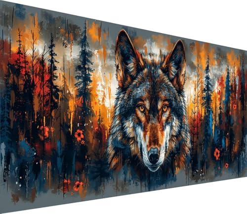 Diamond Painting XXL 100x200cm, Diamond Painting Erwachsene Wolf, DIY Basteln Erwachsene Wald, Full Diamant Kunst Malerei Stickerei Set, für Deko Wohnzimmer und Wanddeko, Geschenke für Frauen Q-4772 Diamond Painting XXL 100x200cm, Diamond Painting Erwachsene Wolf, DIY Basteln Erwachsene Wald, Full Diamant Kunst Malerei Stickerei Set, für Deko Wohnzimmer und Wanddeko, Geschenke für Frauen Q-4772 von MAYINGOU