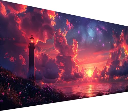 Diamond Painting XXL 100x300cm, Diamond Painting Erwachsene Leuchtturm, DIY Basteln Erwachsene Sonnenuntergang, Full Diamant Kunst Malerei Stickerei Set, Deko Wohnzimmer und Wanddeko Geschenke O-6183 Diamond Painting XXL 100x300cm, Diamond Painting Erwachsene Leuchtturm, DIY Basteln Erwachsene Sonnenuntergang, Full Diamant Kunst Malerei Stickerei Set, Deko Wohnzimmer und Wanddeko Geschenke O-6183 von MAYINGOU