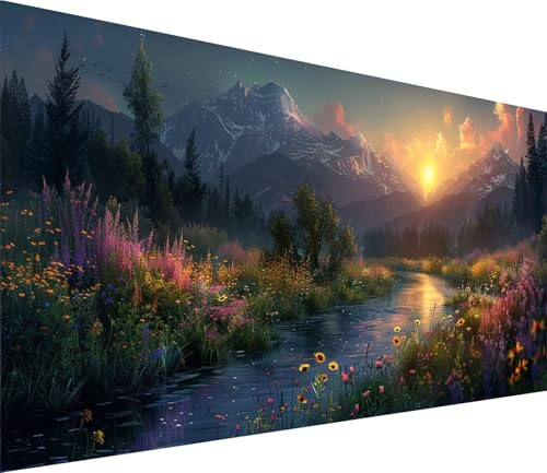 Diamond Painting XXL 30x60cm, Diamond Painting Erwachsene Sonnenuntergang, DIY Basteln Erwachsene Berg, Full Diamant Kunst Malerei Stickerei Set, Painting Deko Wohnzimmer und Wanddeko Geschenke G-4576 von MAYINGOU