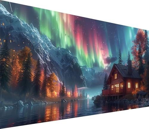 Diamond Painting XXL 40x80cm, Diamond Painting Erwachsene Aurora, DIY Basteln Erwachsene HäUser, Full Diamant Kunst Malerei Stickerei Set, Painting für Deko Wohnzimmer und Wanddeko Geschenke N-7201 Diamond Painting XXL 40x80cm, Diamond Painting Erwachsene Aurora, DIY Basteln Erwachsene HäUser, Full Diamant Kunst Malerei Stickerei Set, Painting für Deko Wohnzimmer und Wanddeko Geschenke N-7201 von MAYINGOU