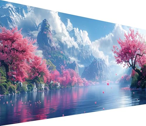 Diamond Painting XXL 40x80cm, Diamond Painting Erwachsene Berg, DIY Basteln Erwachsene Baum, Full Diamant Kunst Malerei Stickerei Set, Painting für Deko Wohnzimmer und Wanddeko Geschenke M-3331 von MAYINGOU