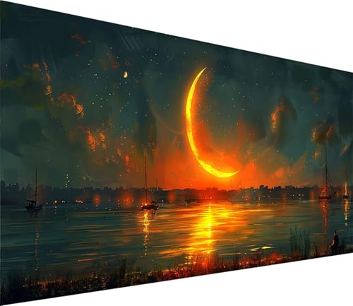 Diamond Painting XXL 40x80cm, Diamond Painting Erwachsene Mond, DIY Basteln Erwachsene Rivers, Full Diamant Kunst Malerei Stickerei Set, für Deko Wohnzimmer und Wanddeko, Geschenke für Frauen D-4254 Diamond Painting XXL 40x80cm, Diamond Painting Erwachsene Mond, DIY Basteln Erwachsene Rivers, Full Diamant Kunst Malerei Stickerei Set, für Deko Wohnzimmer und Wanddeko, Geschenke für Frauen D-4254 von MAYINGOU