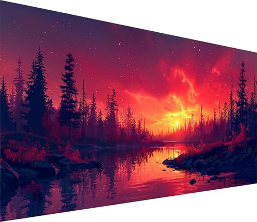 Diamond Painting XXL 40x80cm, Diamond Painting Erwachsene Sonnenuntergang, DIY Basteln Erwachsene Rivers, Full Diamant Kunst Malerei Stickerei Set, Deko Wohnzimmer und Wanddeko Geschenke 2-9562 Diamond Painting XXL 40x80cm, Diamond Painting Erwachsene Sonnenuntergang, DIY Basteln Erwachsene Rivers, Full Diamant Kunst Malerei Stickerei Set, Deko Wohnzimmer und Wanddeko Geschenke 2-9562 von MAYINGOU