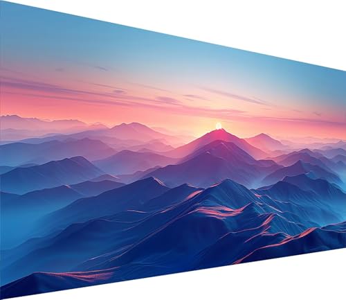 Diamond Painting XXL 45x90cm, Diamond Painting Erwachsene Berg, DIY Basteln Erwachsene Sonnenuntergang, Full Diamant Kunst Malerei Stickerei Set, Deko Wohnzimmer und Wanddeko Geschenke 4-4019 von MAYINGOU