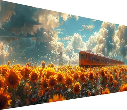 Diamond Painting XXL 45x90cm, Diamond Painting Erwachsene Zug, DIY Basteln Erwachsene Sonnenblume, Full Diamant Kunst Malerei Stickerei Set, Painting für Deko Wohnzimmer und Wanddeko Geschenke S-4155 Diamond Painting XXL 45x90cm, Diamond Painting Erwachsene Zug, DIY Basteln Erwachsene Sonnenblume, Full Diamant Kunst Malerei Stickerei Set, Painting für Deko Wohnzimmer und Wanddeko Geschenke S-4155 von MAYINGOU