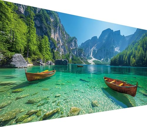 Diamond Painting XXL 50x100cm, Diamond Painting Erwachsene Berg, DIY Basteln Erwachsene Rivers, Full Diamant Kunst Malerei Stickerei Set, Painting für Deko Wohnzimmer und Wanddeko Geschenke 4-9657 von MAYINGOU