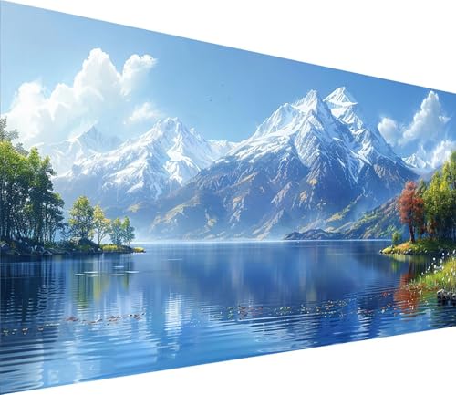 Diamond Painting XXL 50x100cm, Diamond Painting Erwachsene Berg, DIY Basteln Erwachsene Rivers, Full Diamant Kunst Malerei Stickerei Set, Painting für Deko Wohnzimmer und Wanddeko Geschenke K-4298 von MAYINGOU