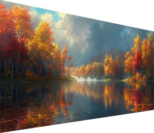 Diamond Painting XXL 50x100cm, Diamond Painting Erwachsene Wald, DIY Basteln Erwachsene Rivers, Full Diamant Kunst Malerei Stickerei Set, für Deko Wohnzimmer und Wanddeko, Geschenke für Frauen H-3085 Diamond Painting XXL 50x100cm, Diamond Painting Erwachsene Wald, DIY Basteln Erwachsene Rivers, Full Diamant Kunst Malerei Stickerei Set, für Deko Wohnzimmer und Wanddeko, Geschenke für Frauen H-3085 von MAYINGOU