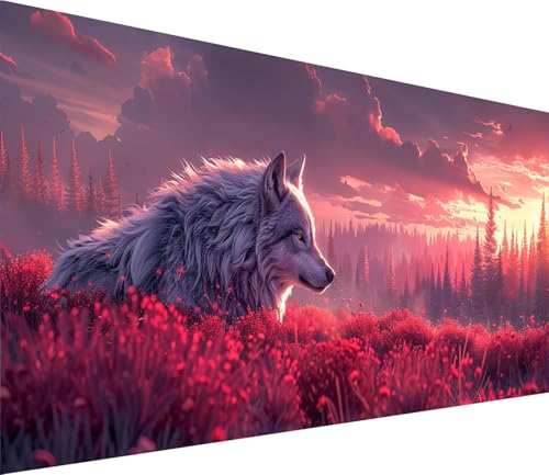 Diamond Painting XXL 60x120cm, Diamond Painting Erwachsene Wolf, DIY Basteln Erwachsene Sonnenuntergang, Full Diamant Kunst Malerei Stickerei Set, Deko Wohnzimmer und Wanddeko Geschenke 5-4564 Diamond Painting XXL 60x120cm, Diamond Painting Erwachsene Wolf, DIY Basteln Erwachsene Sonnenuntergang, Full Diamant Kunst Malerei Stickerei Set, Deko Wohnzimmer und Wanddeko Geschenke 5-4564 von MAYINGOU