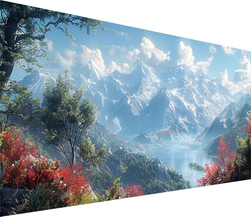 Diamond Painting XXL 80x160cm, Diamond Painting Erwachsene Berg, DIY Basteln Erwachsene Landschaft, Full Diamant Kunst Malerei Stickerei Set, Deko Wohnzimmer und Wanddeko, Geschenke für Frauen 6-1200 von MAYINGOU