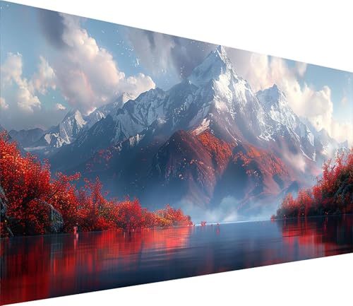 Diamond Painting XXL 80x160cm, Diamond Painting Erwachsene Berg, DIY Basteln Erwachsene Rivers, Full Diamant Kunst Malerei Stickerei Set, für Deko Wohnzimmer und Wanddeko, Geschenke für Frauen 3-3403 von MAYINGOU
