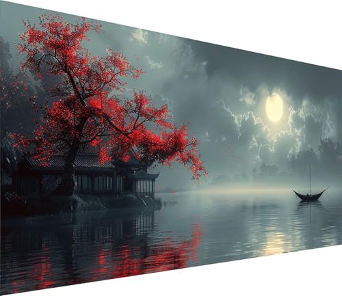 Diamond Painting XXL 80x160cm, Diamond Painting Erwachsene Mond, DIY Basteln Erwachsene Rivers, Full Diamant Kunst Malerei Stickerei Set, Painting für Deko Wohnzimmer und Wanddeko Geschenke 2-9554 Diamond Painting XXL 80x160cm, Diamond Painting Erwachsene Mond, DIY Basteln Erwachsene Rivers, Full Diamant Kunst Malerei Stickerei Set, Painting für Deko Wohnzimmer und Wanddeko Geschenke 2-9554 von MAYINGOU