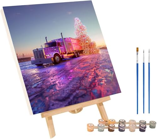 Malen Nach Zahlen Erwachsene Auto, Malen Nach Zahlen Landschaft, DIY Set Erwachsene Mit 3 Pinseln und Acrylfarbe, Paint by Numbers für Deko Wohnzimmer Wanddeko, Geschenke für Frauen 70x95 cm 4-2644 von MAYINGOU