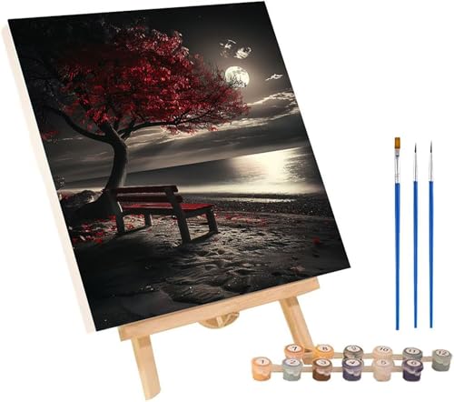 Malen Nach Zahlen Erwachsene Baum, Malen Nach Zahlen Mond, DIY Set Erwachsene Mit 3 Pinseln und Acrylfarbe, Paint by Numbers für Deko Wohnzimmer und Wanddeko, Als Geschenke für Frauen 40x50 cm 5-6941 Malen Nach Zahlen Erwachsene Baum, Malen Nach Zahlen Mond, DIY Set Erwachsene Mit 3 Pinseln und Acrylfarbe, Paint by Numbers für Deko Wohnzimmer und Wanddeko, Als Geschenke für Frauen 40x50 cm 5-6941 von MAYINGOU