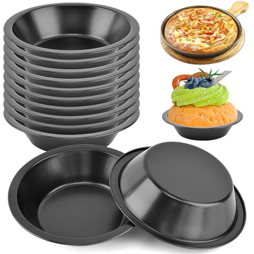 Mini-Kuchenformen, wiederverwendbar, klein, rund, Karbonstahl, zum Backen von Kuchen, Brot, Fleisch, Dessert, Obst, Kürbis, Kuchen, Eierkuchen, 12 Stück Mini-Kuchenformen, wiederverwendbar, klein, rund, Karbonstahl, zum Backen von Kuchen, Brot, Fleisch, Dessert, Obst, Kürbis, Kuchen, Eierkuchen, 12 Stück von MAYIT