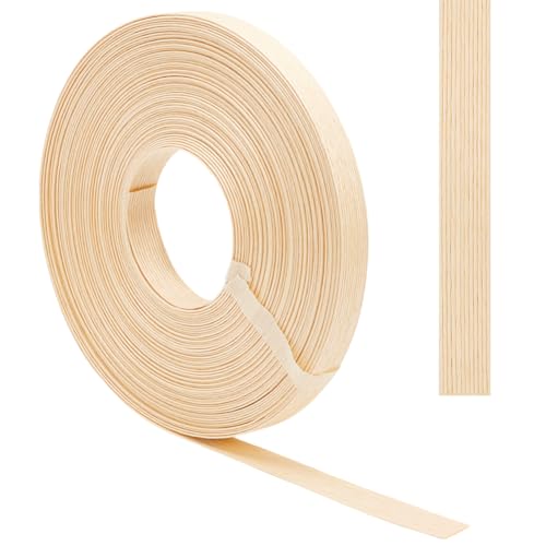 MAYJOYDIY 20 m × 16mm Beige Gelbes Papier Rattan Webband 12 Lagiges Papier Rattan Geflecht Korbflechtzubehör Papiergewebte Schnur Korb-Webzubehör Für Heimwerker Blumensträuße Heimdekoration von MAYJOYDIY