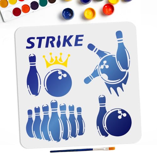 MAYJOYDIY Bowling Strike Schablone 30×30cm Bowling Sport Thema Malschablonen Wiederverwendbare Bowlingkugel Vorlage Zum Malen Mit Pinsel Für Handwerkskunst Auf Fenster Wand aus Holz Stoff Dekoration MAYJOYDIY Bowling Strike Schablone 30×30cm Bowling Sport Thema Malschablonen Wiederverwendbare Bowlingkugel Vorlage Zum Malen Mit Pinsel Für Handwerkskunst Auf Fenster Wand aus Holz Stoff Dekoration von MAYJOYDIY