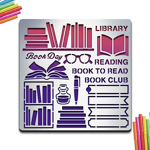 MAYJOYDIY Buch Metallschablone Buch Metall Journal Schablonen BIBLIOTHEK LESEN BUCH ZUM LESEN BUCHCLUB 15.6 × 15.6cm DIY Vorlage Für Tagebuch Scrapbooking Karte MAYJOYDIY Buch Metallschablone Buch Metall Journal Schablonen BIBLIOTHEK LESEN BUCH ZUM LESEN BUCHCLUB 15.6 × 15.6cm DIY Vorlage Für Tagebuch Scrapbooking Karte von MAYJOYDIY