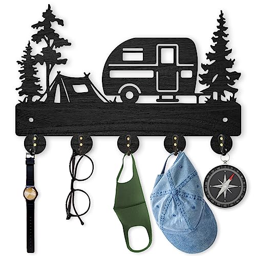 MAYJOYDIY Camping Wandgarderobe Kleiderhaken Aus Holz Camping Schlüsselhaken Langlebig 5 Metallhaken 30×20cm Für Heimdekoration Geschenk Kleidung Hüte Kleiderbügel Krawatten Regenschirme MAYJOYDIY Camping Wandgarderobe Kleiderhaken Aus Holz Camping Schlüsselhaken Langlebig 5 Metallhaken 30×20cm Für Heimdekoration Geschenk Kleidung Hüte Kleiderbügel Krawatten Regenschirme von MAYJOYDIY