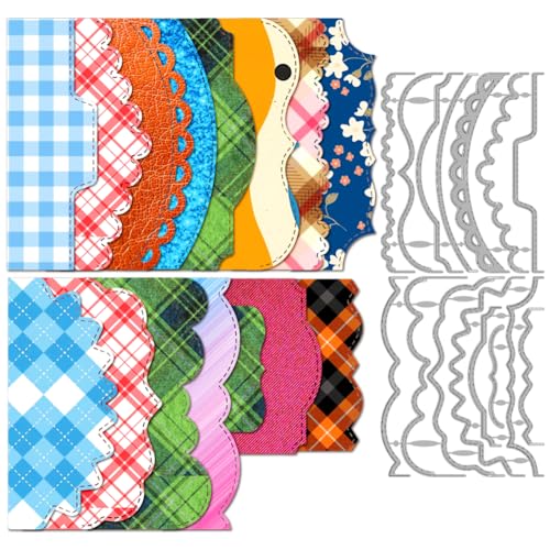 MAYJOYDIY Genähtem Schlitzrand Metall Stanzformen Gewellter Spitzenrand Stanzschablone Umschlag Karbonstahl Prägeschablonen Für Scrapbooking Party Fotoalbum DIY Papierhandwerk MAYJOYDIY Genähtem Schlitzrand Metall Stanzformen Gewellter Spitzenrand Stanzschablone Umschlag Karbonstahl Prägeschablonen Für Scrapbooking Party Fotoalbum DIY Papierhandwerk von MAYJOYDIY