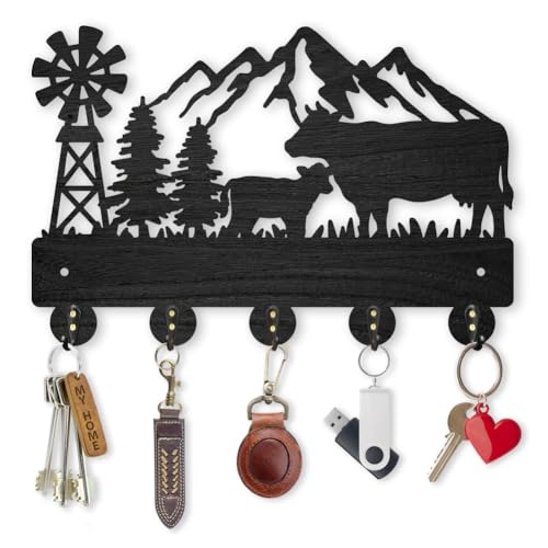 MAYJOYDIY Holz Kuh Kalbform Kleiderhaken Wandmontage Bauernhaus Windmühle Schlüsselhalter 30x20cm Schwarzer Bergbaum Wandkunst Schlüsselhaken 5 Haken Aus Legierung Für Geschenk Wohnzimmer Küche MAYJOYDIY Holz Kuh Kalbform Kleiderhaken Wandmontage Bauernhaus Windmühle Schlüsselhalter 30x20cm Schwarzer Bergbaum Wandkunst Schlüsselhaken 5 Haken Aus Legierung Für Geschenk Wohnzimmer Küche von MAYJOYDIY