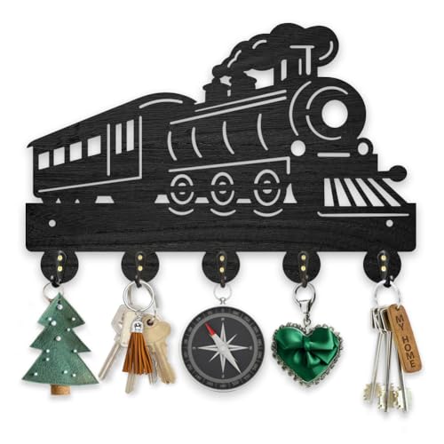 MAYJOYDIY Holz Zug Wandgarderobe Dampfzug Schlüsselhalter Für Die Wand 30x20cm Retro Eisenbahnschienen Schlüsselbrett 5 Haken Aus Legierung Schwarze Wandkunst Dekor Für Geschenk Wohnzimmer Büro MAYJOYDIY Holz Zug Wandgarderobe Dampfzug Schlüsselhalter Für Die Wand 30x20cm Retro Eisenbahnschienen Schlüsselbrett 5 Haken Aus Legierung Schwarze Wandkunst Dekor Für Geschenk Wohnzimmer Büro von MAYJOYDIY