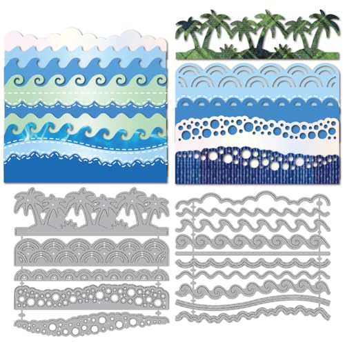 MAYJOYDIY Meereswellenrand Metall Stanzschablonen Kokosnussbaum Prägeschablone Stanzformen Meeresblasen Papierbastel Stanzschablonen Für Scrapbooking Handwerk DIY Geburtstagskarten MAYJOYDIY Meereswellenrand Metall Stanzschablonen Kokosnussbaum Prägeschablone Stanzformen Meeresblasen Papierbastel Stanzschablonen Für Scrapbooking Handwerk DIY Geburtstagskarten von MAYJOYDIY