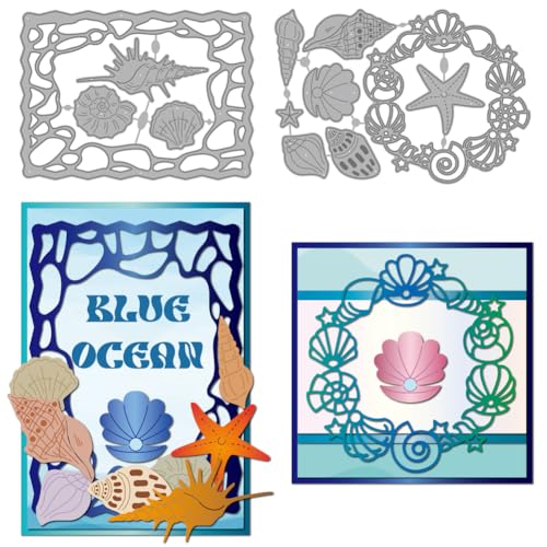 MAYJOYDIY Metall Stanzformen Mit Meeresmuscheln Seesternen Stanzschablonen Sommer Ozean Prägeschablonen Dekorative Prägepapier Cutting Dies für Die Kartengestaltung DIY Scrapbooking MAYJOYDIY Metall Stanzformen Mit Meeresmuscheln Seesternen Stanzschablonen Sommer Ozean Prägeschablonen Dekorative Prägepapier Cutting Dies für Die Kartengestaltung DIY Scrapbooking von MAYJOYDIY