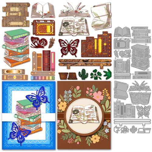 MAYJOYDIY Metall-Stanzformen für Bücherregale, Blumentöpfe, Bücherregal, Kakteen, Prägeschablonen, Scrapbooking, Werkzeug für Bastelarbeiten, Scrapbooking, Basteln, Kartenherstellung, Album, Geschenk MAYJOYDIY Metall-Stanzformen für Bücherregale, Blumentöpfe, Bücherregal, Kakteen, Prägeschablonen, Scrapbooking, Werkzeug für Bastelarbeiten, Scrapbooking, Basteln, Kartenherstellung, Album, Geschenk von MAYJOYDIY
