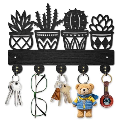 MAYJOYDIY Pflanzen im Topf Schlüsselhalter Aus Holz Für Die Wand Blumentopf Schlüsselhänger 30×20cm Kaktus Wandgarderobe Mit 5 Haken Aus Legierung Für Eingangsbereich Haustür Küche Büro Geschenk Dekor MAYJOYDIY Pflanzen im Topf Schlüsselhalter Aus Holz Für Die Wand Blumentopf Schlüsselhänger 30×20cm Kaktus Wandgarderobe Mit 5 Haken Aus Legierung Für Eingangsbereich Haustür Küche Büro Geschenk Dekor von MAYJOYDIY