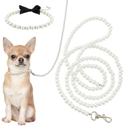 MAYJOYDIY Weißes Perlenhalsband Perlenleine Für Hunde Haustiere Und Katzen Set 120cm Perlen Haustierleinenverlängerung Mit Legierungsverschluss Für Kleine Mittelgroße Und Große Hunde Haustierbedarf MAYJOYDIY Weißes Perlenhalsband Perlenleine Für Hunde Haustiere Und Katzen Set 120cm Perlen Haustierleinenverlängerung Mit Legierungsverschluss Für Kleine Mittelgroße Und Große Hunde Haustierbedarf von MAYJOYDIY