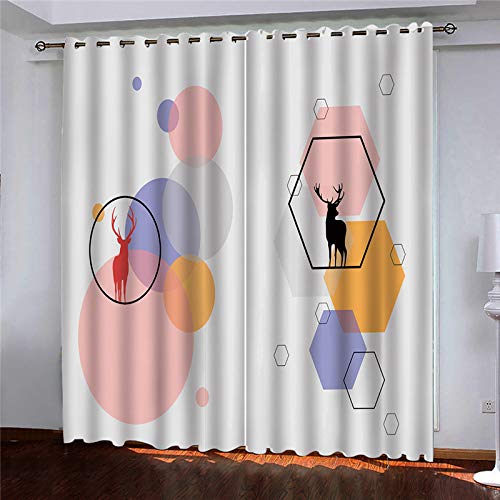 Blickdichte Vorhänge Mit Motiv 3D Rosa Geometrische Quadrate Kinder Gardinen Ösen Gardine Thermo 280x160 cm Schlafzimmer Kinderzimmer Vorhange Dekoratives Muster, Verdunklungsvorhänge Blickdichte Vorhänge Mit Motiv 3D Rosa Geometrische Quadrate Kinder Gardinen Ösen Gardine Thermo 280x160 cm Schlafzimmer Kinderzimmer Vorhange Dekoratives Muster, Verdunklungsvorhänge von MAYNUO