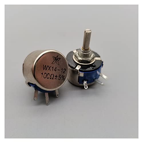 MAYNUO 2 Stück Wx14-12 3W Einzelschleifen-Drahtpotentiometer 1K 2k2 3K3 4k7 20K 10K 22K 100r 470r (Color : 22K, Size : 2PCS) von MAYNUO