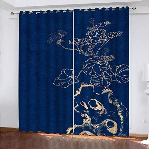 MAYNUO Thermovorhang Fensterdekoration 3D Blumen Blaue Kunst Gardinen Druck Verdunkelung Vorhänge Für Kinderzimmer Wohnzimmer Fenster Thermovorhang 264x214Cm 2 Stück Ösenvorhang Blickdicht MAYNUO Thermovorhang Fensterdekoration 3D Blumen Blaue Kunst Gardinen Druck Verdunkelung Vorhänge Für Kinderzimmer Wohnzimmer Fenster Thermovorhang 264x214Cm 2 Stück Ösenvorhang Blickdicht von MAYNUO