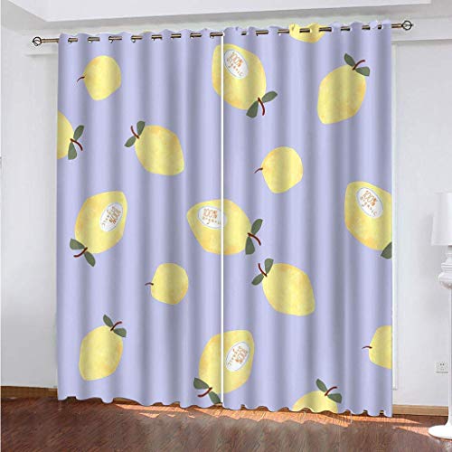 Vorhänge Schlafzimmer 3D Gelbe Früchte Birnen Verdunkelung 200x200 cm Gardinen Blickdichte Ösen Thermo Vorhang, Mit Muster Für Fenster Wohnzimmer Vorhänge Schlafzimmer 3D Gelbe Früchte Birnen Verdunkelung 200x200 cm Gardinen Blickdichte Ösen Thermo Vorhang, Mit Muster Für Fenster Wohnzimmer von MAYNUO