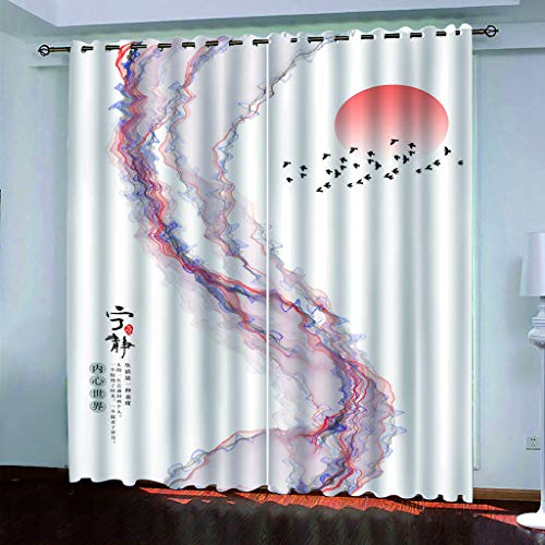 Vorhänge Schlafzimmer 3D Roter Sonnenaufgang Verdunkelung 200x200 cm Gardinen Blickdichte Ösen Thermo Vorhang, Mit Muster Für Fenster Wohnzimmer Vorhänge Schlafzimmer 3D Roter Sonnenaufgang Verdunkelung 200x200 cm Gardinen Blickdichte Ösen Thermo Vorhang, Mit Muster Für Fenster Wohnzimmer von MAYNUO