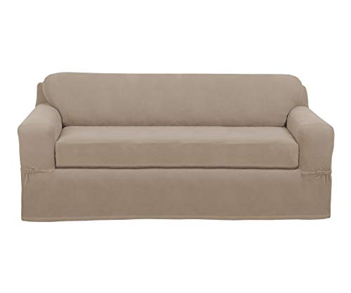MAYTEX Pixel Ultra Soft Stretch Sofa-Schonbezug, Aus Polyester-Mischgewebe, Sand von Maytex