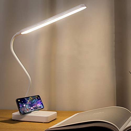 MAYTHANK Kabellose Leselampe Aufladbar 2000mah Akku LED Schreibtischlampe, Kleine Tragbare Tischlampe Wiederaufladbar Batterie Nachttischlampe Kinder,Touch 3 Farb,Dimmar,Höchste 45cm von MAYTHANK